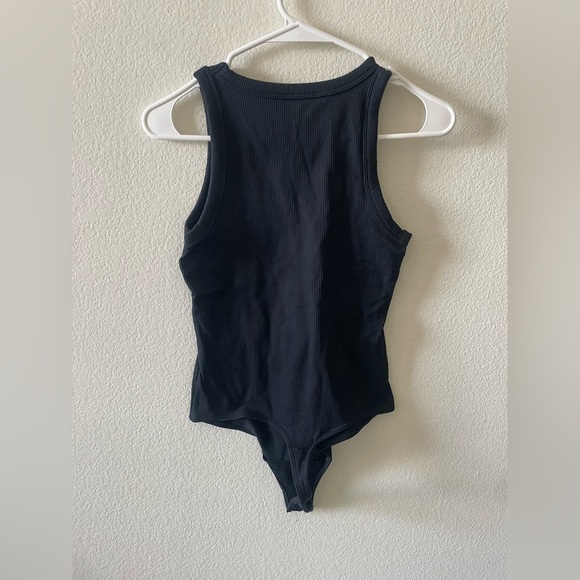 Abercrombie & fitch black ribbed razorback tank top bodysuit - Picture 2 of 4